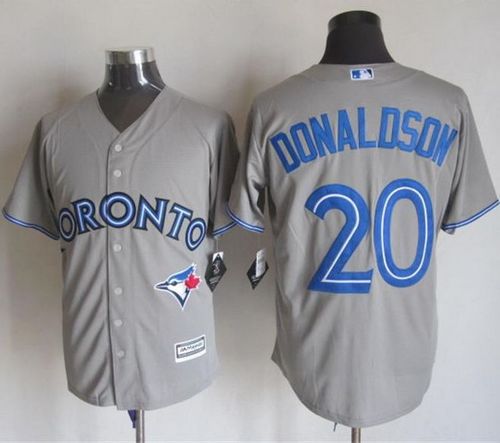 Blue Jays #20 Josh Donaldson Grey New Cool Base Stitched MLB Jersey