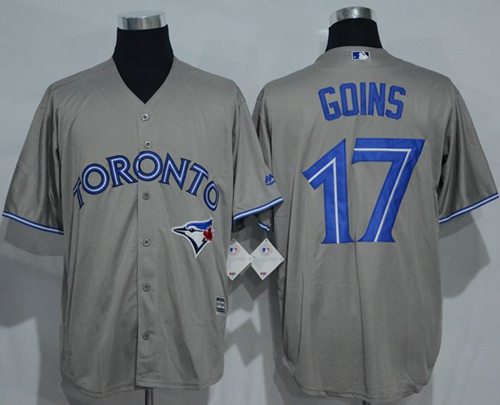 Blue Jays #17 Ryan Goins Grey New Cool Base Stitched MLB Jersey