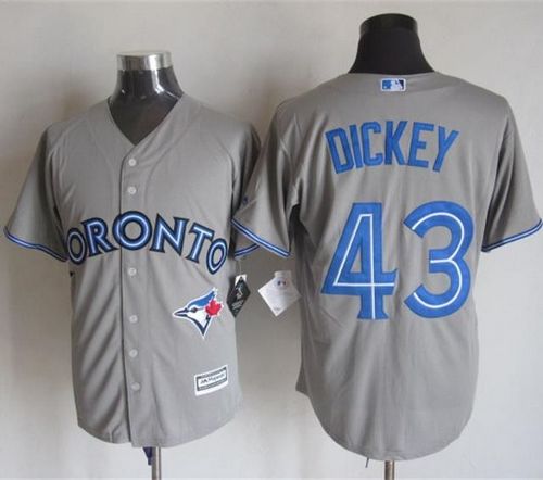 Blue Jays #43 R.A. Dickey Grey New Cool Base Stitched MLB Jersey