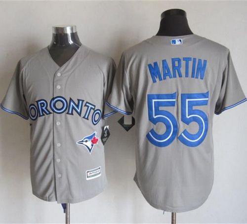 Blue Jays #55 Russell Martin Grey New Cool Base Stitched MLB Jersey