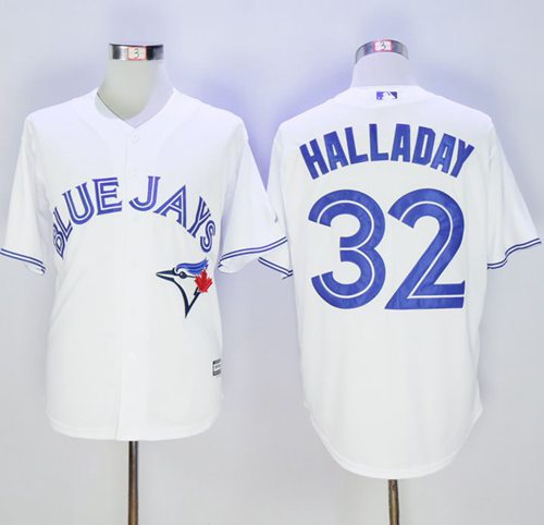 Blue Jays #32 Roy Halladay White New Cool Base Stitched MLB Jersey