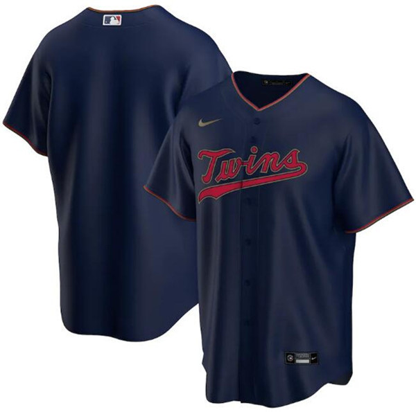 Men's Minnesota Twins Navy Cool Base Stitched MLB Jersey