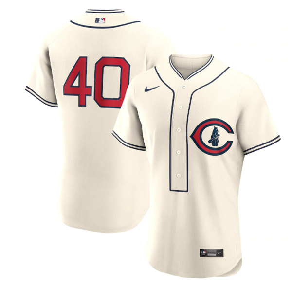 Men's Chicago Cubs #40 Willson Contreras Cream 2022 Field of Dreams Stitched Baseball Jersey