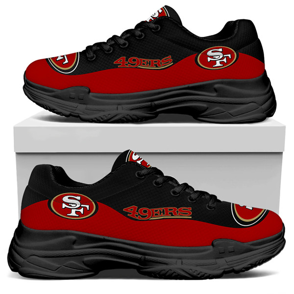 Women's San Francisco 49ers Edition Chunky Sneakers With Line 001
