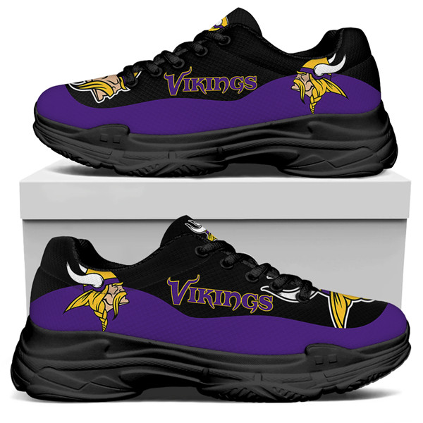 Women's Minnesota Vikings Edition Chunky Sneakers With Line 001