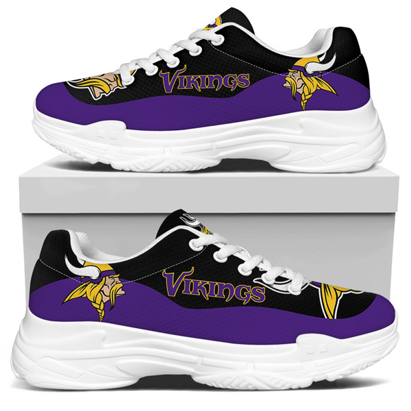 Women's Minnesota Vikings Edition Chunky Sneakers With Line 002