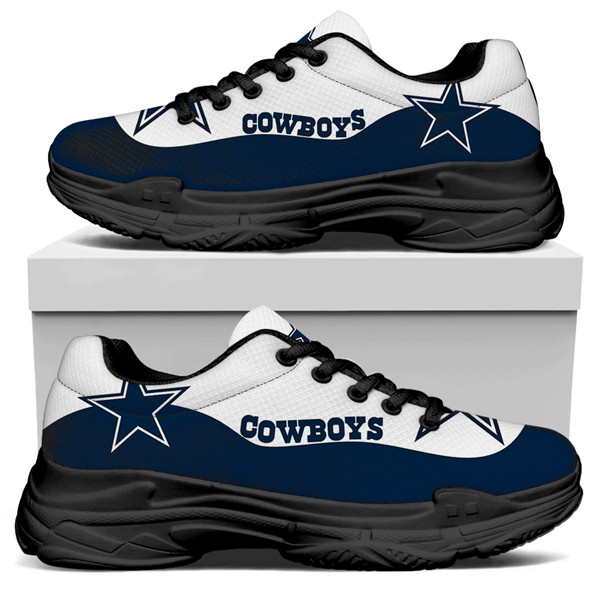 Women's Dallas Cowboys Edition Chunky Sneakers With Line 001