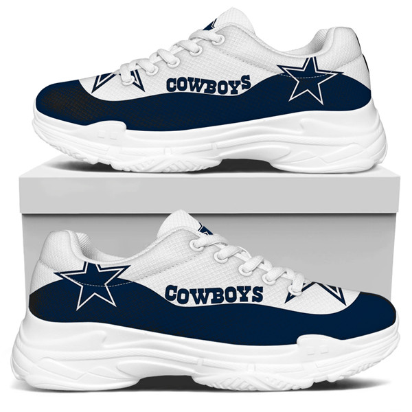 Women's Dallas Cowboys Edition Chunky Sneakers With Line 002