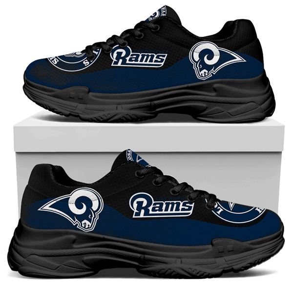 Women's Los Angeles Rams Edition Chunky Sneakers With Line 001