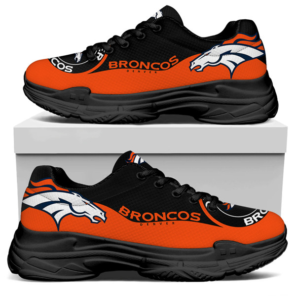 Women's Denver Broncos Edition Chunky Sneakers With Line 001