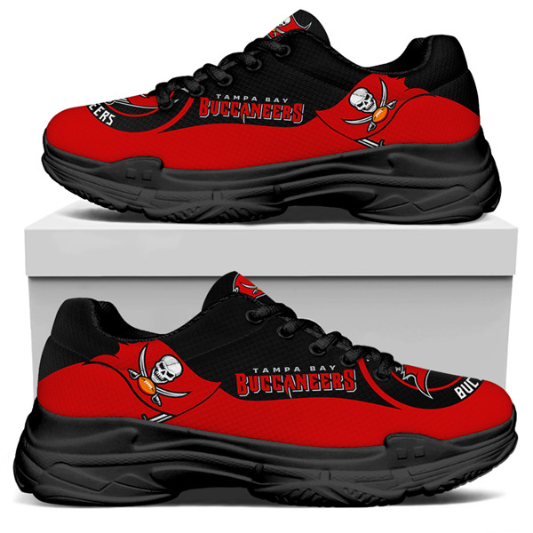 Women's Tampa Bay Buccaneers Edition Chunky Sneakers With Line 001