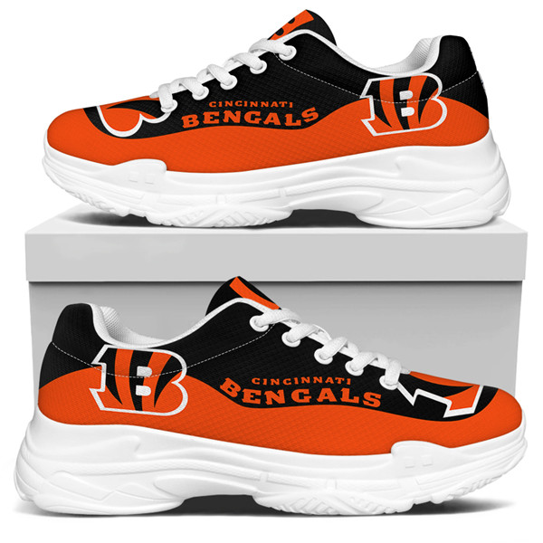 Women's Cincinnati Bengals Edition Chunky Sneakers With Line 002