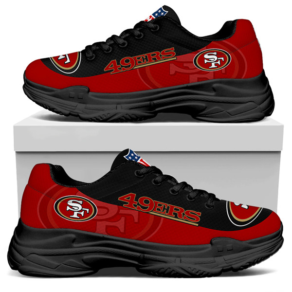 Women's San Francisco 49ers Edition Chunky Sneakers With Line 003