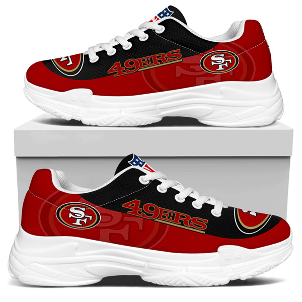 Women's San Francisco 49ers Edition Chunky Sneakers With Line 004