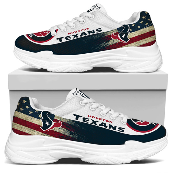Women's Houston Texans Edition Chunky Sneakers With Line 006
