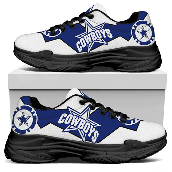 Women's Dallas Cowboys Edition Chunky Sneakers With Line 003