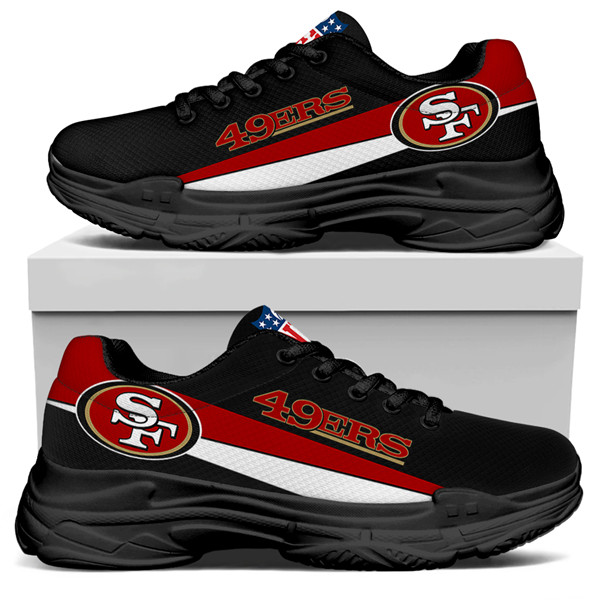 Women's San Francisco 49ers Edition Chunky Sneakers With Line 005