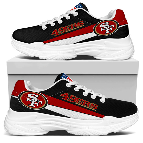 Women's San Francisco 49ers Edition Chunky Sneakers With Line 006