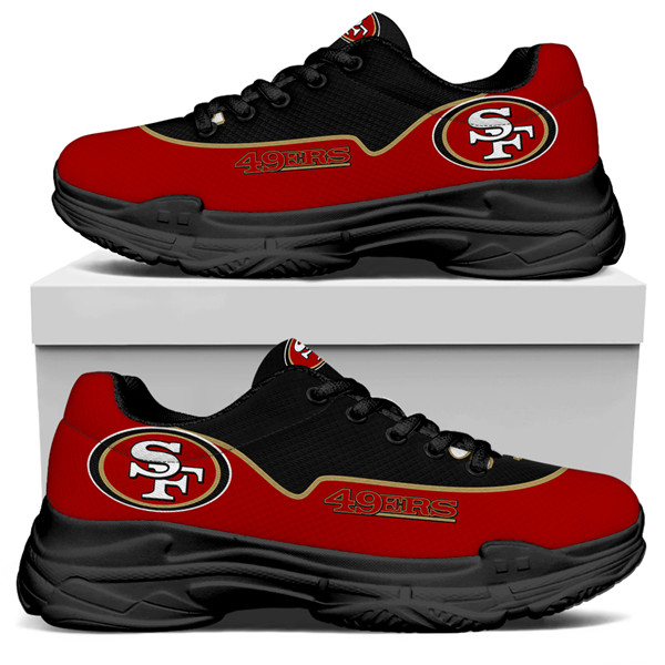 Women's San Francisco 49ers Edition Chunky Sneakers With Line 007