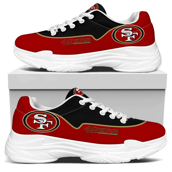 Women's San Francisco 49ers Edition Chunky Sneakers With Line 008