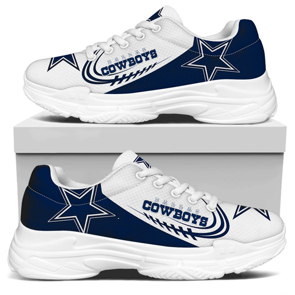 Women's Dallas Cowboys Edition Chunky Sneakers With Line 008