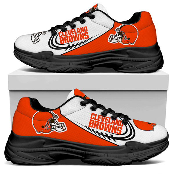 Women's Cleveland Browns Edition Chunky Sneakers With Line 001