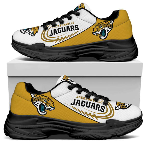Women's Jacksonville Jaguars Edition Chunky Sneakers With Line 001