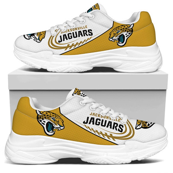 Women's Jacksonville Jaguars Edition Chunky Sneakers With Line 002