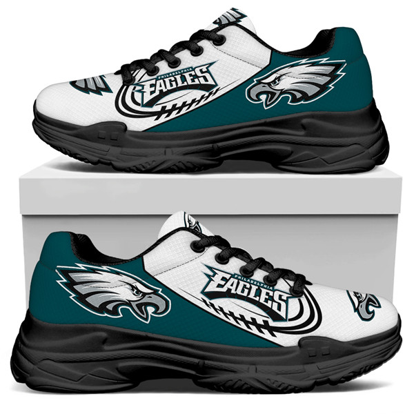 Women's Philadelphia Eagles Edition Chunky Sneakers With Line 003