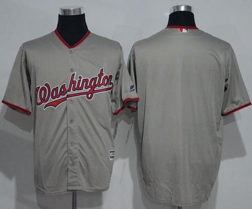 Nationals Blank Grey New Cool Base Stitched MLB Jersey