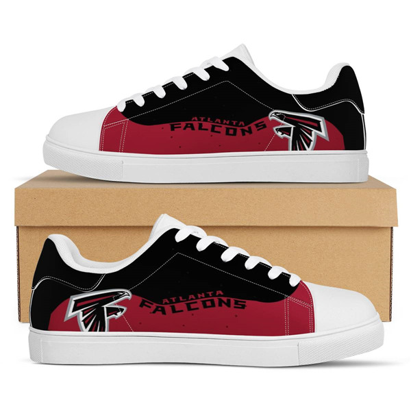 Women's Atlanta Falcons Low Top Leather Sneakers 003