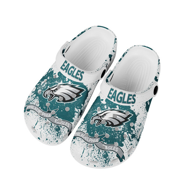 Women's Philadelphia Eagles Bayaband Clog Shoes 002