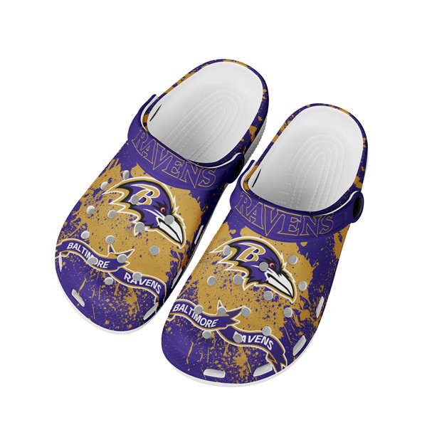 Women's Baltimore Ravens Bayaband Clog Shoes 002