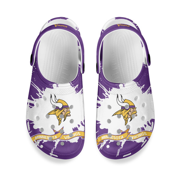 Women's Minnesota Vikings Bayaband Clog Shoes 001