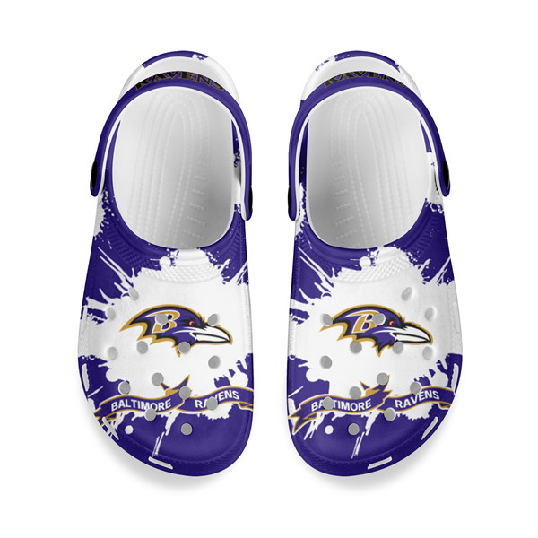 Women's Baltimore Ravens Bayaband Clog Shoes 001