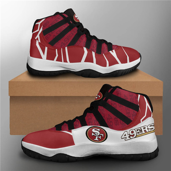 Men's San Francisco 49ers Air Jordan 11 Sneakers 001