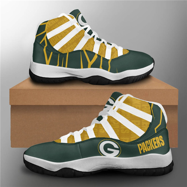 Men's Green Bay Packers Air Jordan 11 Sneakers 002