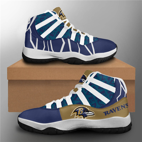 Men's Baltimore Ravens Air Jordan 11 Sneakers 002