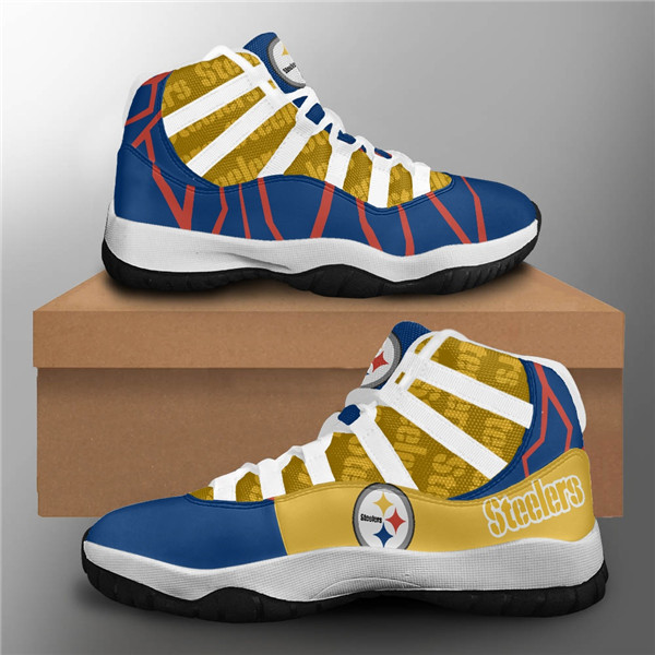 Men's Pittsburgh Steelers Air Jordan 11 Sneakers 002
