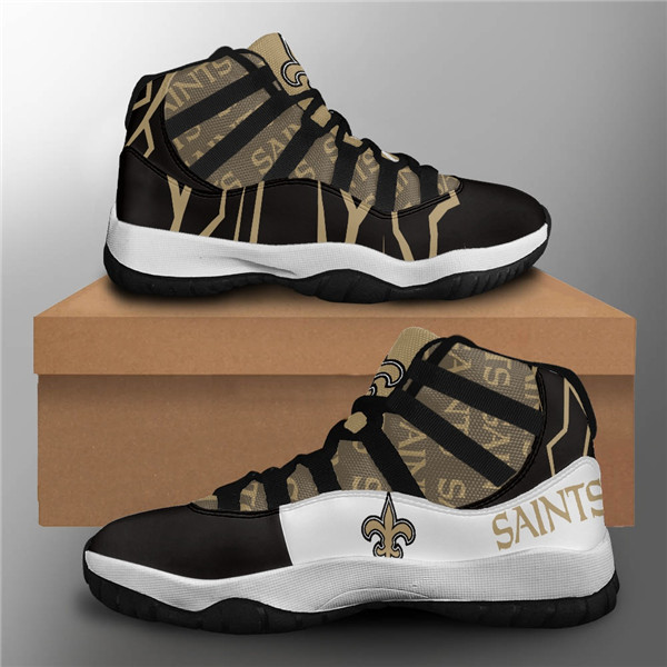 Men's New Orleans Saints Air Jordan 11 Sneakers 001