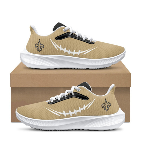 Men's New Orleans Saints Gold Running Shoe 001