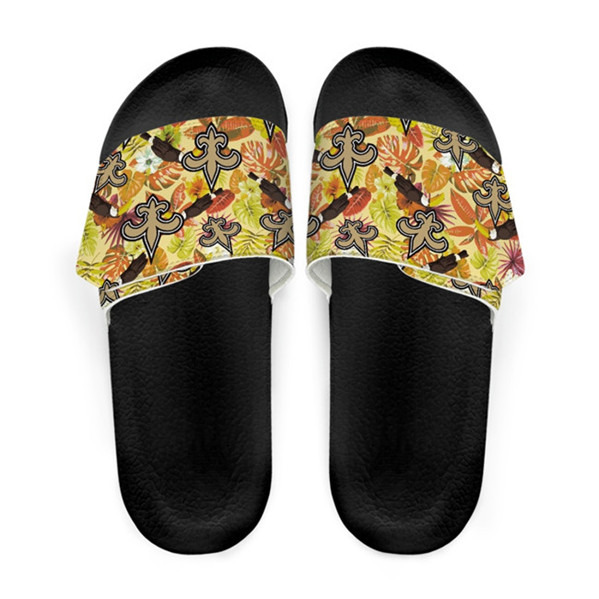 Men's New Orleans Saints Beach Adjustable Slides Non-Slip Slippers/Sandals/Shoes 001