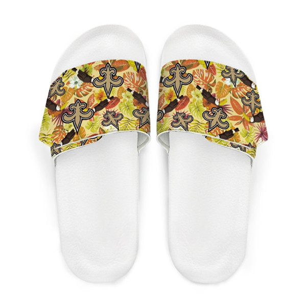 Men's New Orleans Saints Beach Adjustable Slides Non-Slip Slippers/Sandals/Shoes 002