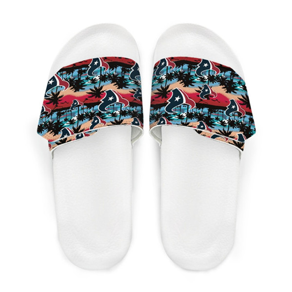Men's Houston Texans Beach Adjustable Slides Non-Slip Slippers/Sandals/Shoes 001