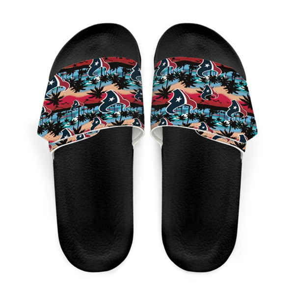 Men's Houston Texans Beach Adjustable Slides Non-Slip Slippers/Sandals/Shoes 002