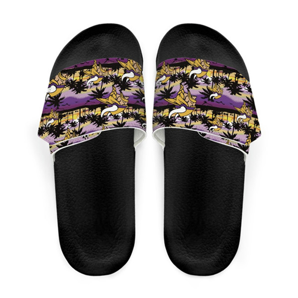 Men's Minnesota Vikings Beach Adjustable Slides Non-Slip Slippers/Sandals/Shoes 001