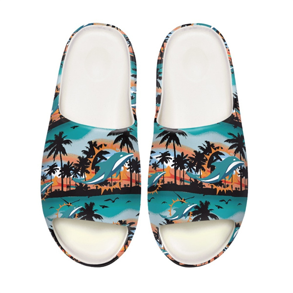 Women's Miami Dolphins Yeezy Slippers/Shoes 001