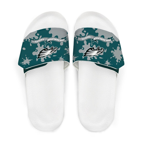 Men's Philadelphia Eagles Beach Adjustable Slides Non-Slip Slippers/Sandals/Shoes 004