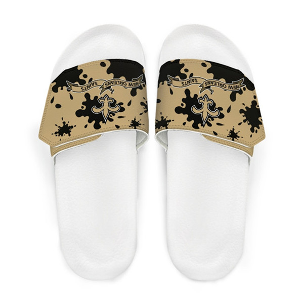 Men's New Orleans Saints Beach Adjustable Slides Non-Slip Slippers/Sandals/Shoes 004