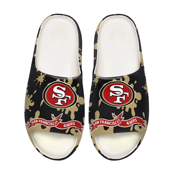 Men's San Francisco 49ers Yeezy Slippers/Shoes 001